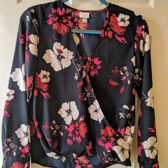 a new day Tops - A new day faux wrap top